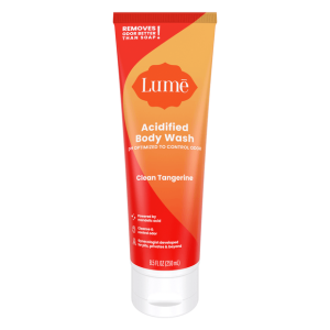 Lume Acidified Body Wash, Clean Tangerine, 8.5 fl oz, 24hr Odor Control