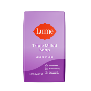 Lume Triple Milled Soap - Lavender Sage, 5 oz, Paraben & Phthalate Free, Hypoallergenic for Face & Body